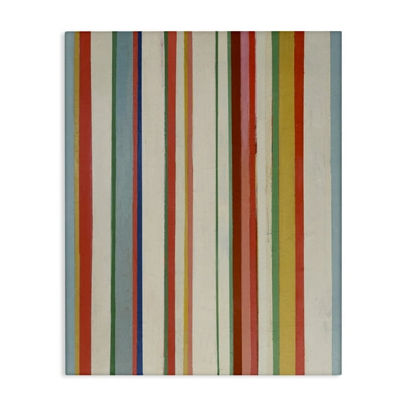 Stupell Industries Linear Rustic Stripes Abstract Painting Gallery Wrapped Canvas Art Print Wall Art, 16 x 20