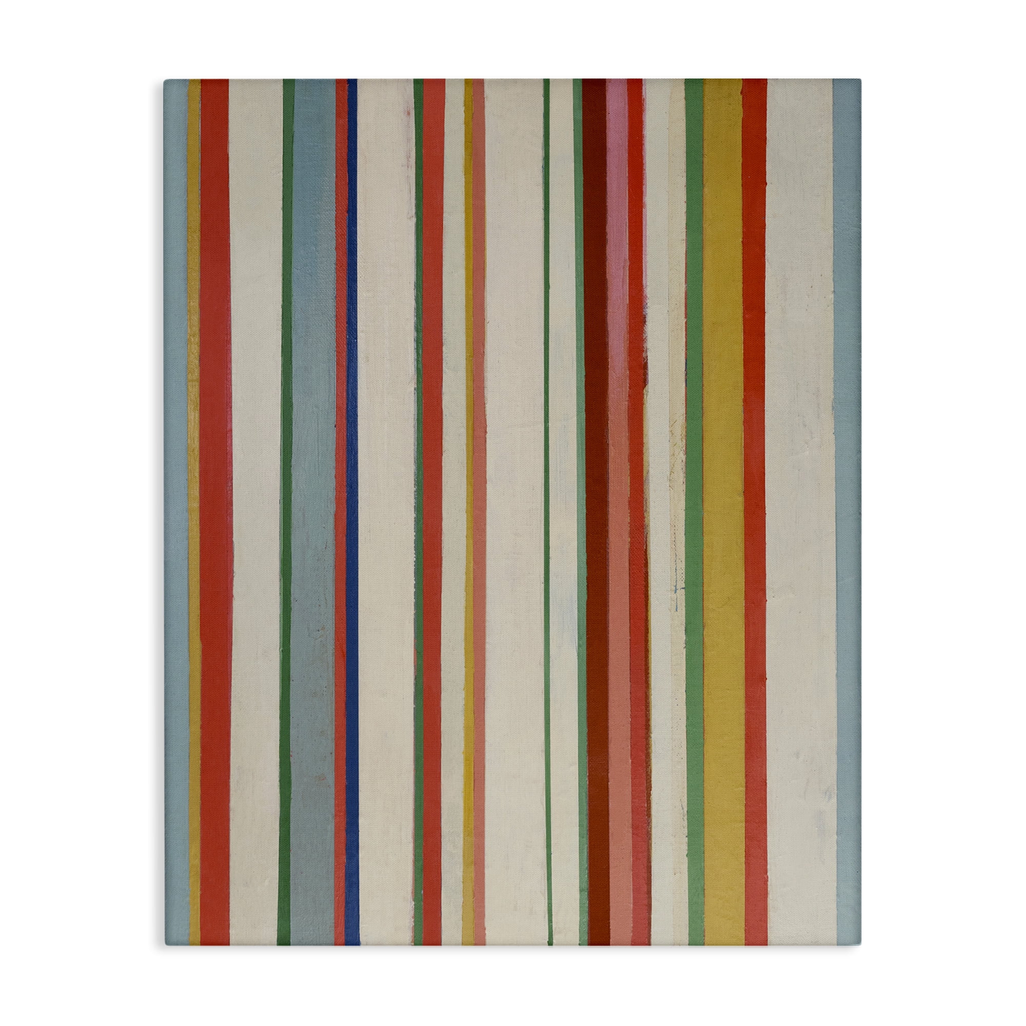 Stupell Industries Linear Rustic Stripes Abstract Painting Gallery Wrapped Canvas Art Print Wall Art, 24 x 30
