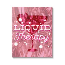 Stupell Industries Liquid Therapy Bold Pink Cocktail Food & Beverage Painting Gallery Wrapped Canvas Print Wall Art