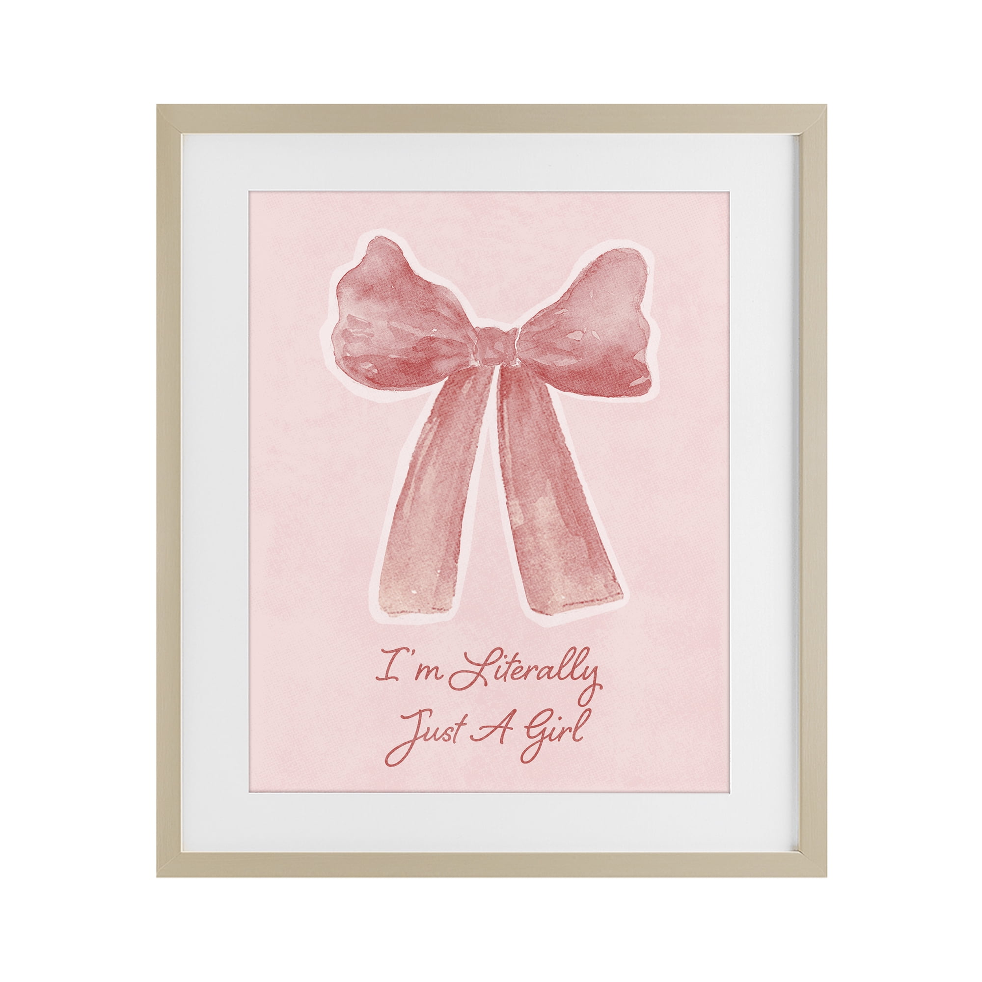 Stupell Industries Literally Just A Girl Birch Framed Print Under Glass, design by Lucille Price