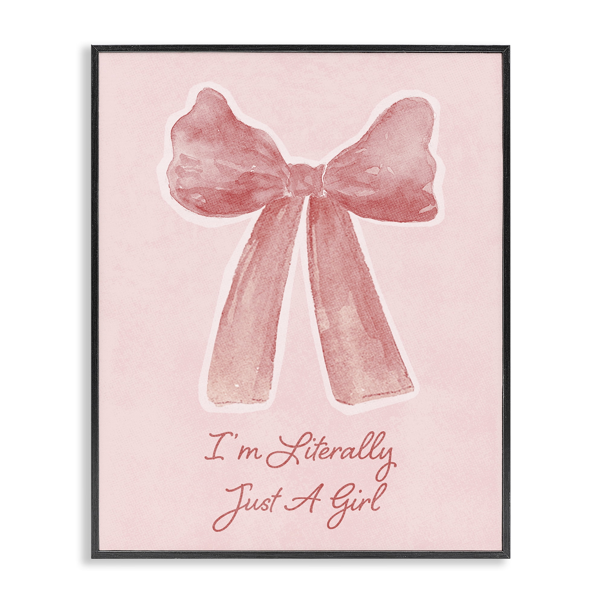 Stupell Industries Literally Just A Girl Black Framed Giclee Art, design by Lucille Price