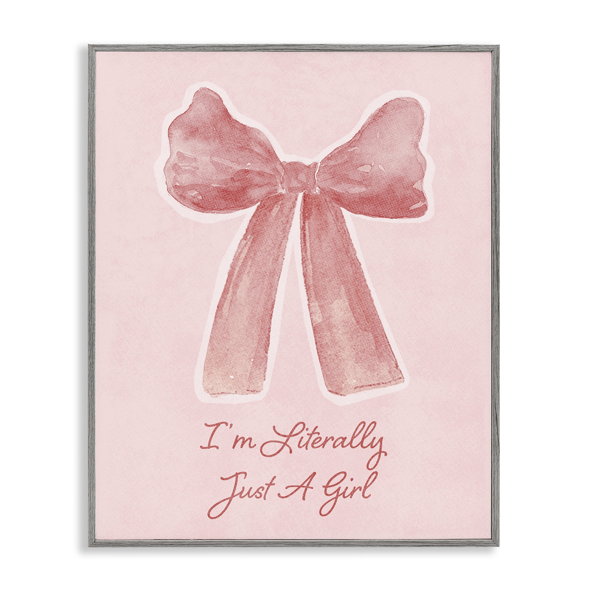 Stupell Industries Literally Just A Girl Gray Framed Giclee Art, design by Lucille Price