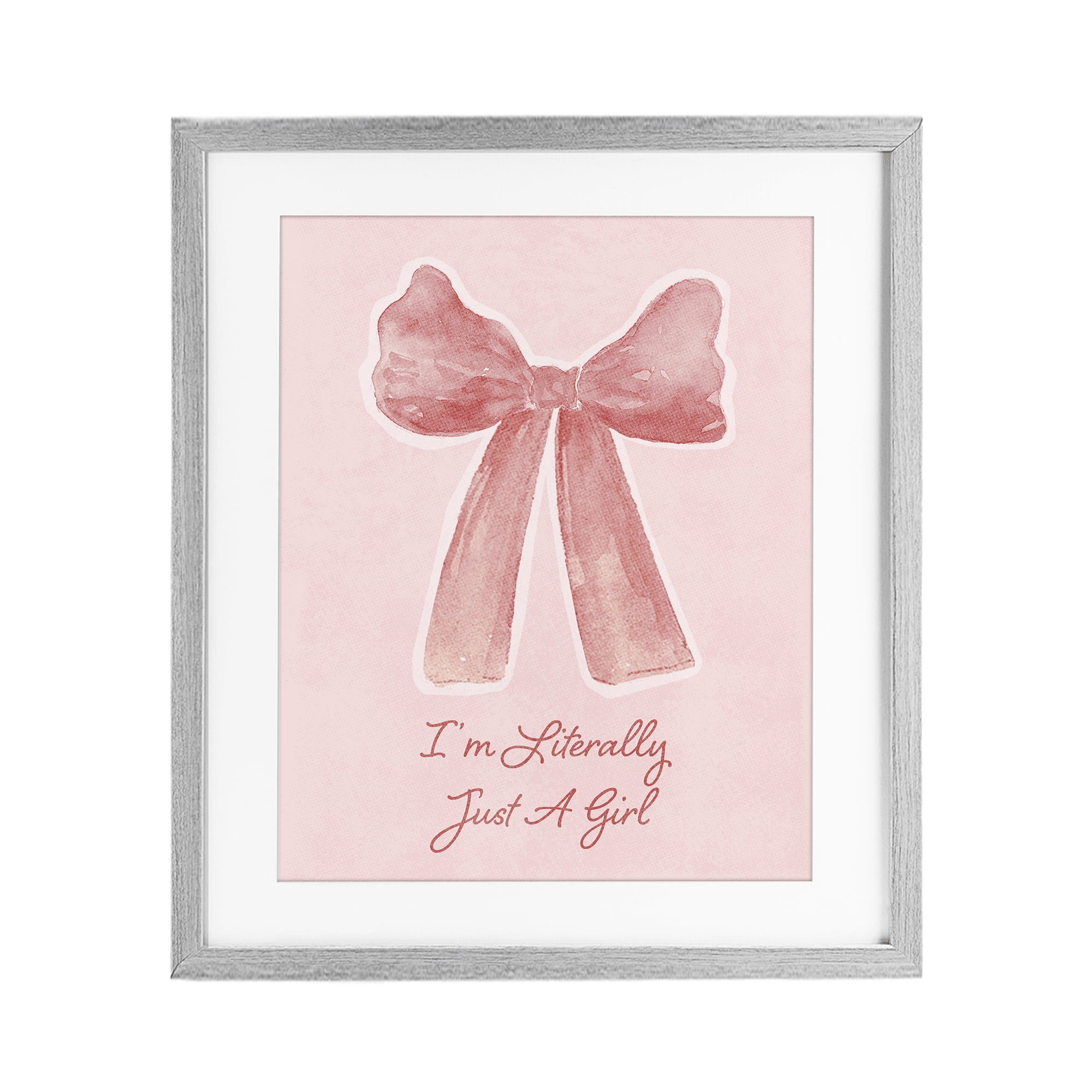 Stupell Industries Literally Just A Girl Gray Framed Print Under Glass, design by Lucille Price