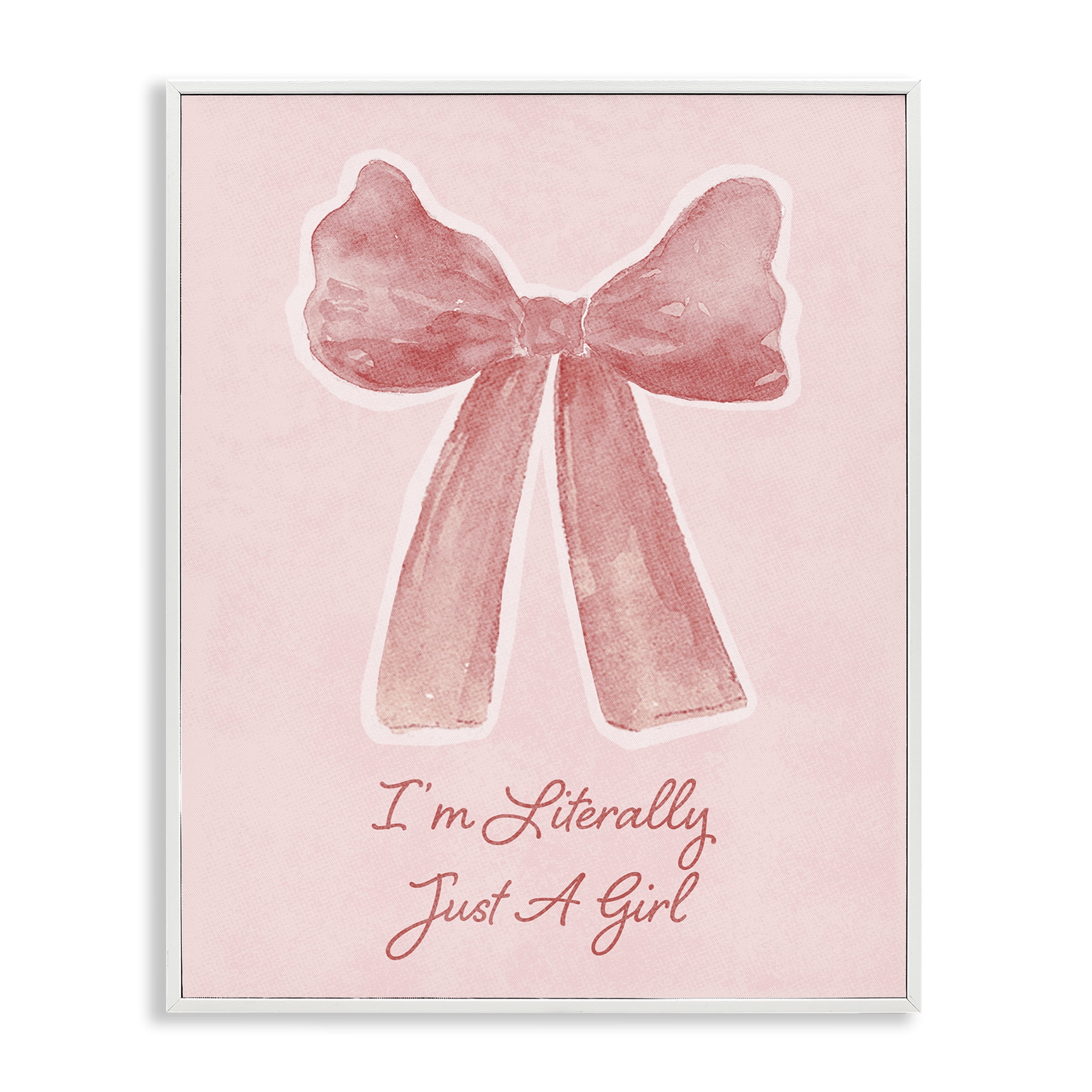 Stupell Industries Literally Just A Girl White Framed Giclee Art, design by Lucille Price
