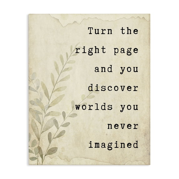 Stupell Industries Traditional Literary Wonders Quote Canvas Art, 16 x 20, by Julia Frost