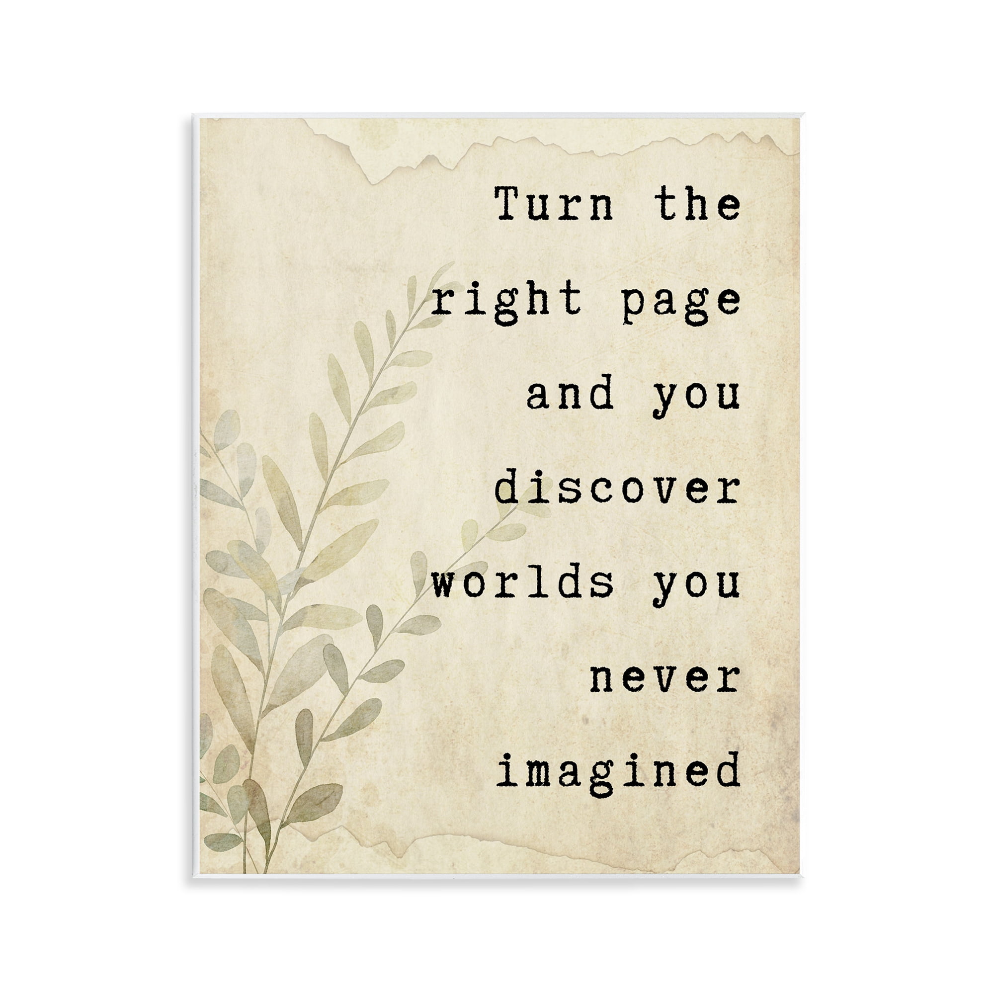 Stupell Industries Literary Wonders Quote Wall Plaque Art, design by Julia Frost