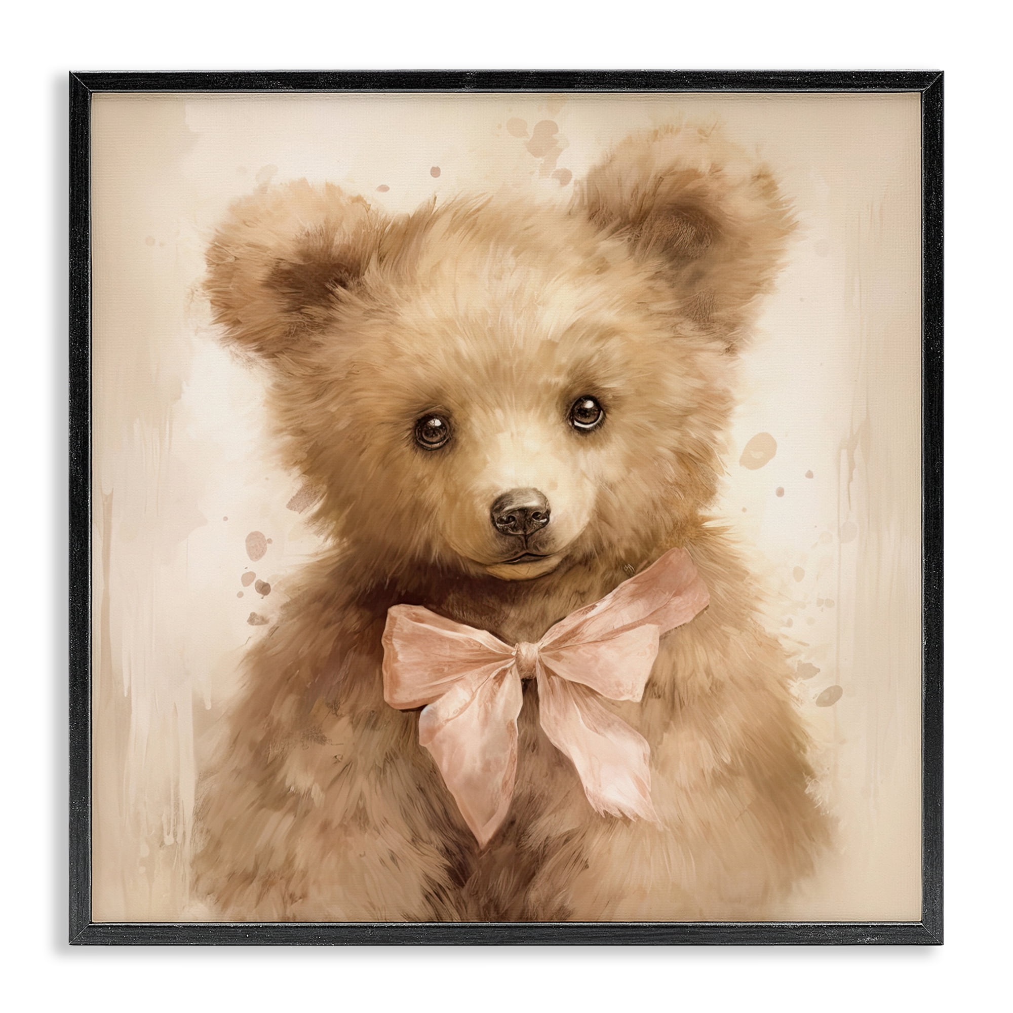 Stupell Industries Little Baby Bear Black Framed Giclee Art, design by Tina LeCour