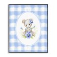 thumbnail image 1 of Stupell Industries Eclectic Little Bear Blue Gingham Black Framed Giclee Art, 11 x 14, by Arlington Prints, 1 of 8
