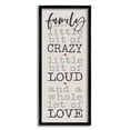 thumbnail image 1 of Stupell Industries Little Bit of Crazy Whole Lot of Love Family Typography, 10 x 24,Design by Stephanie Workman Marrott, 1 of 2