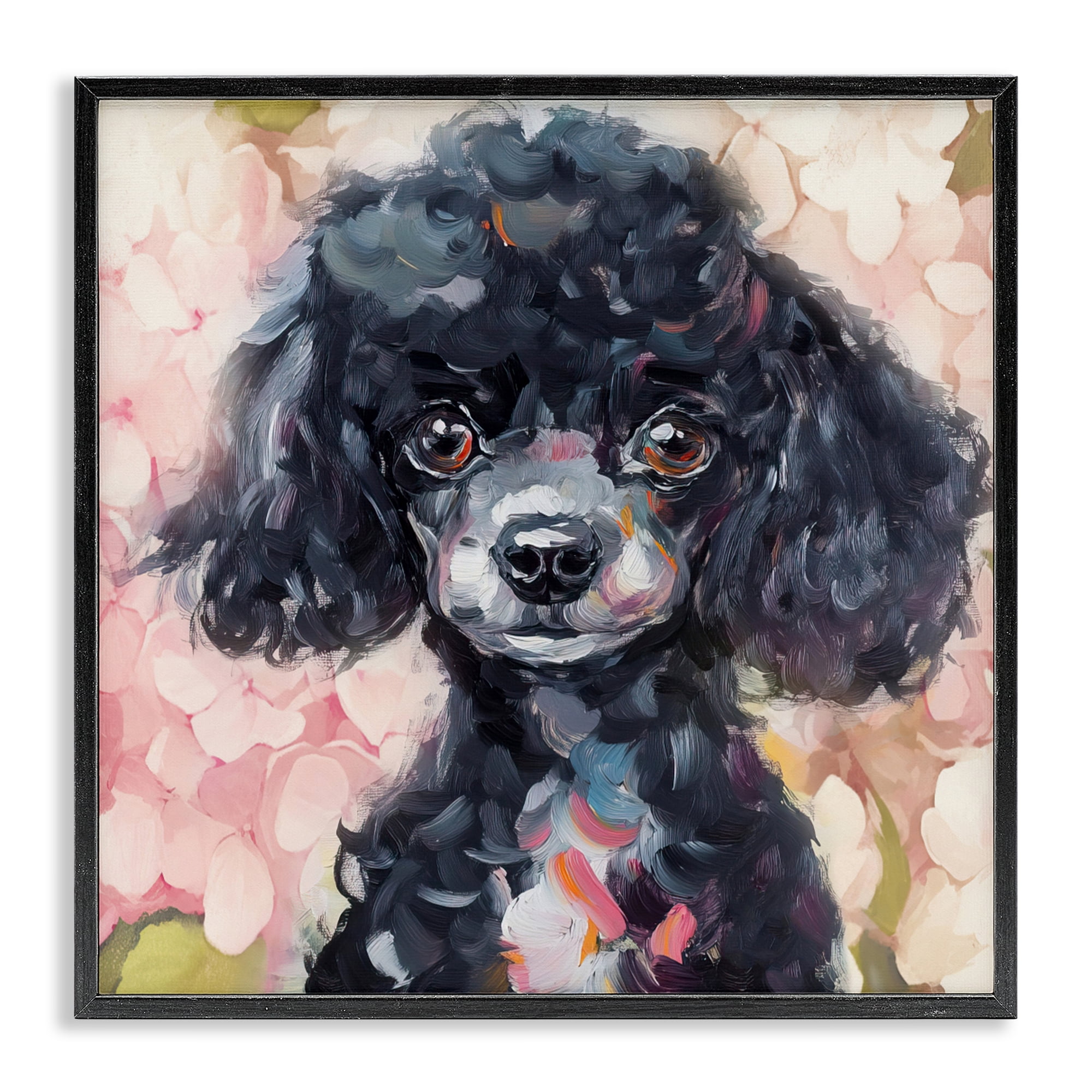 Stupell Industries Little Black Poodle Black Framed Giclee Art, design by Tina LeCour