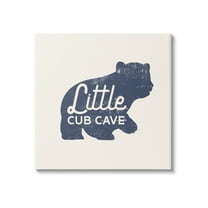 Stupell Industries Little Cub Cave Animal Graphic Art Gallery Wrapped Canvas Print Wall Art, Design by Lil' Rue