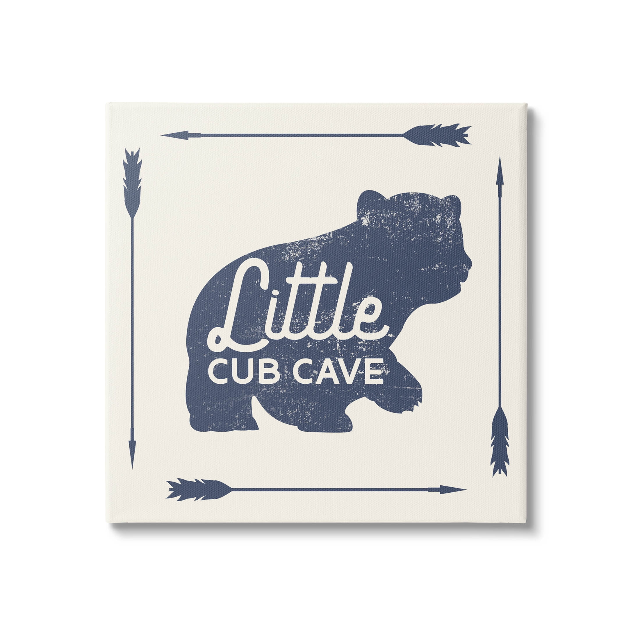 Stupell Industries Little Cub Cave Bear Sign Graphic Art Gallery Wrapped Canvas Print Wall Art, Design by Lil' Rue