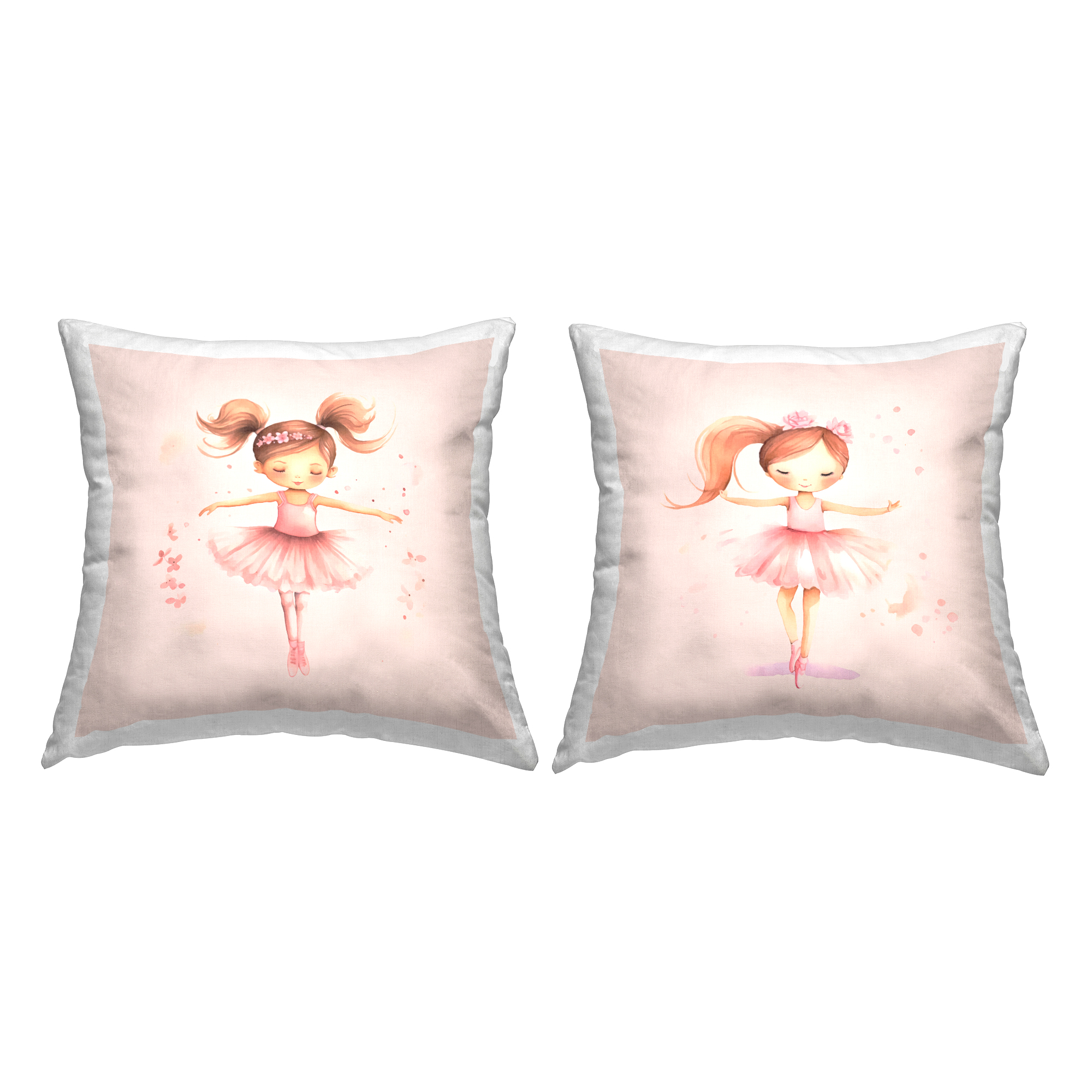 Stupell Industries Little Dancer Ballerinas Decorative Printed Throw Pillow Design by Andrea Haase .