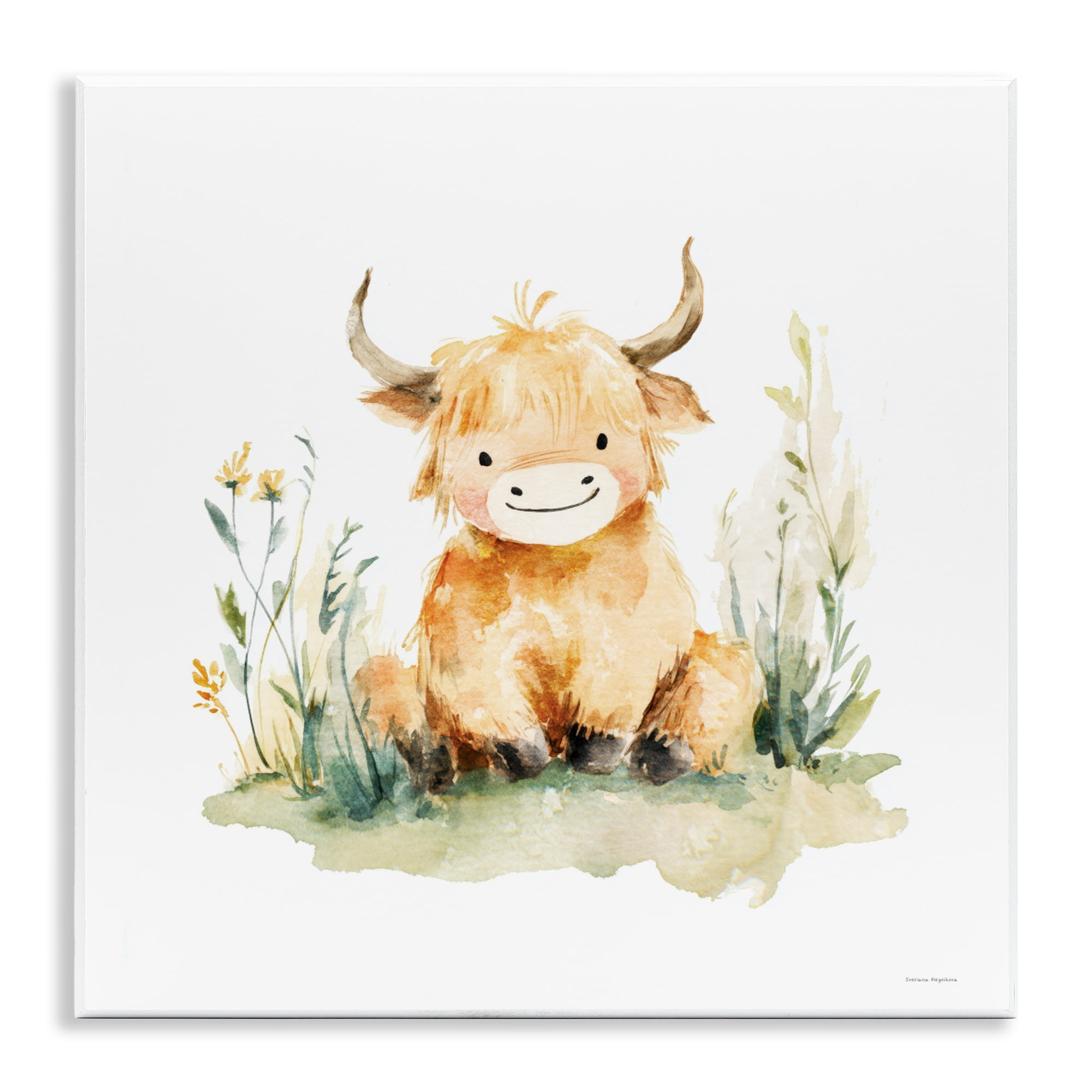 Stupell Industries Little Highland Calf Wall Plaque Art, design by Svetlana Aleynikova