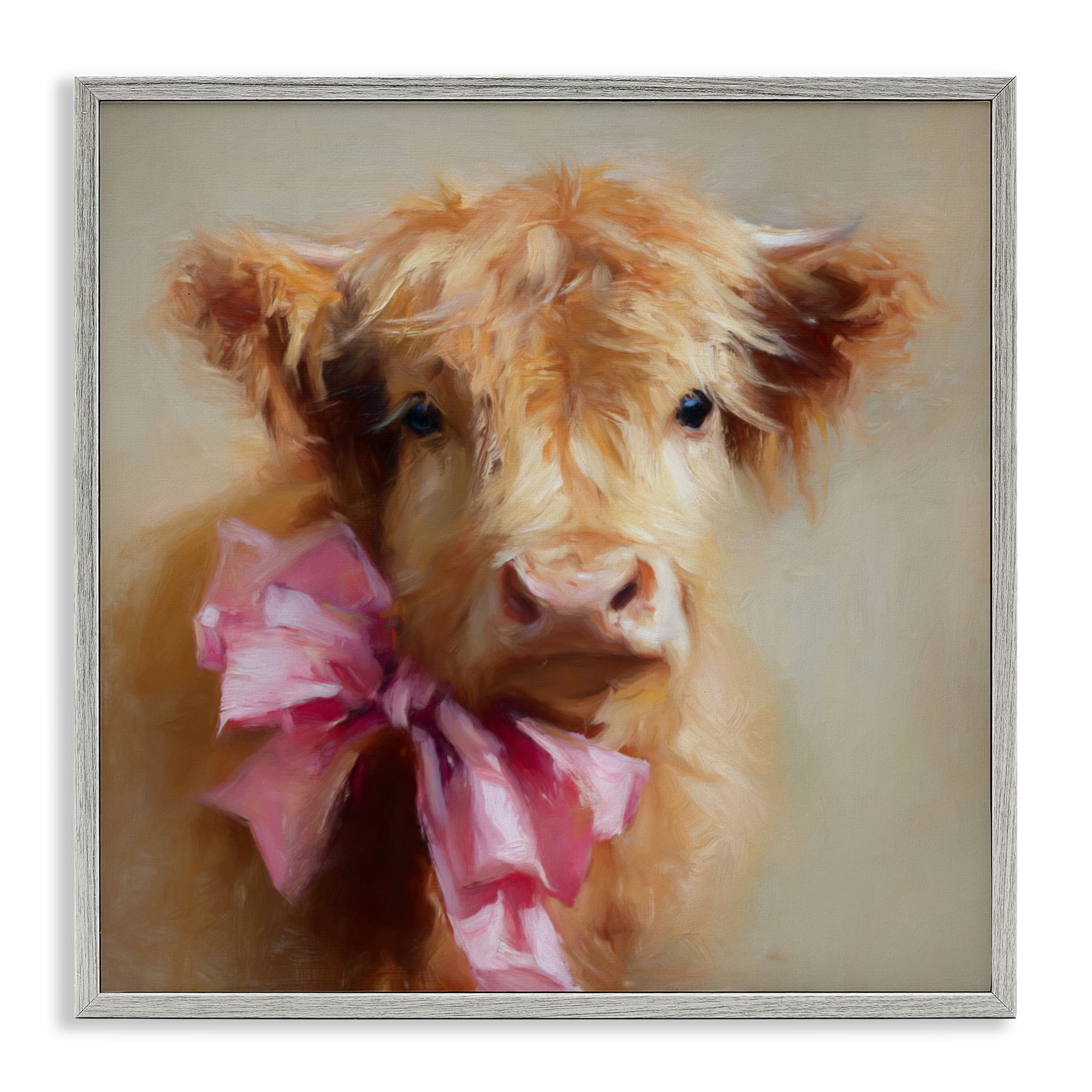 Stupell Industries Little Highland Sweetheart Gray Framed Giclee Art, design by Tina LeCour