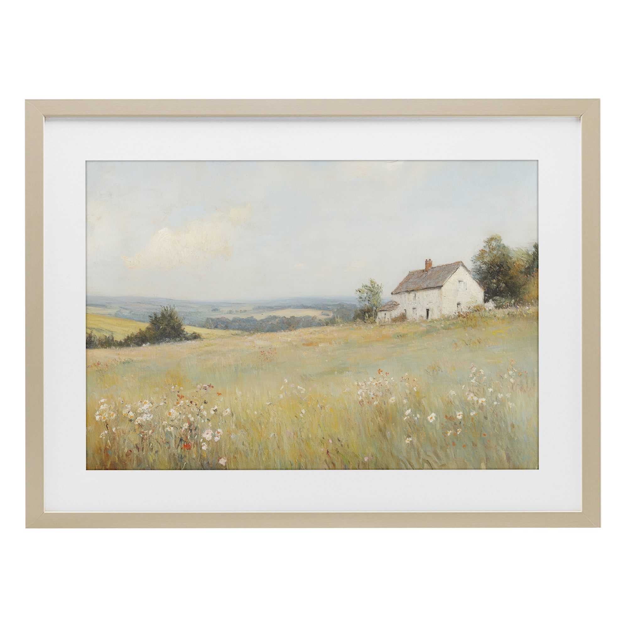 Stupell Industries Little House In The Prairie Birch Framed Print Under Glass, design by Petal Prints Design