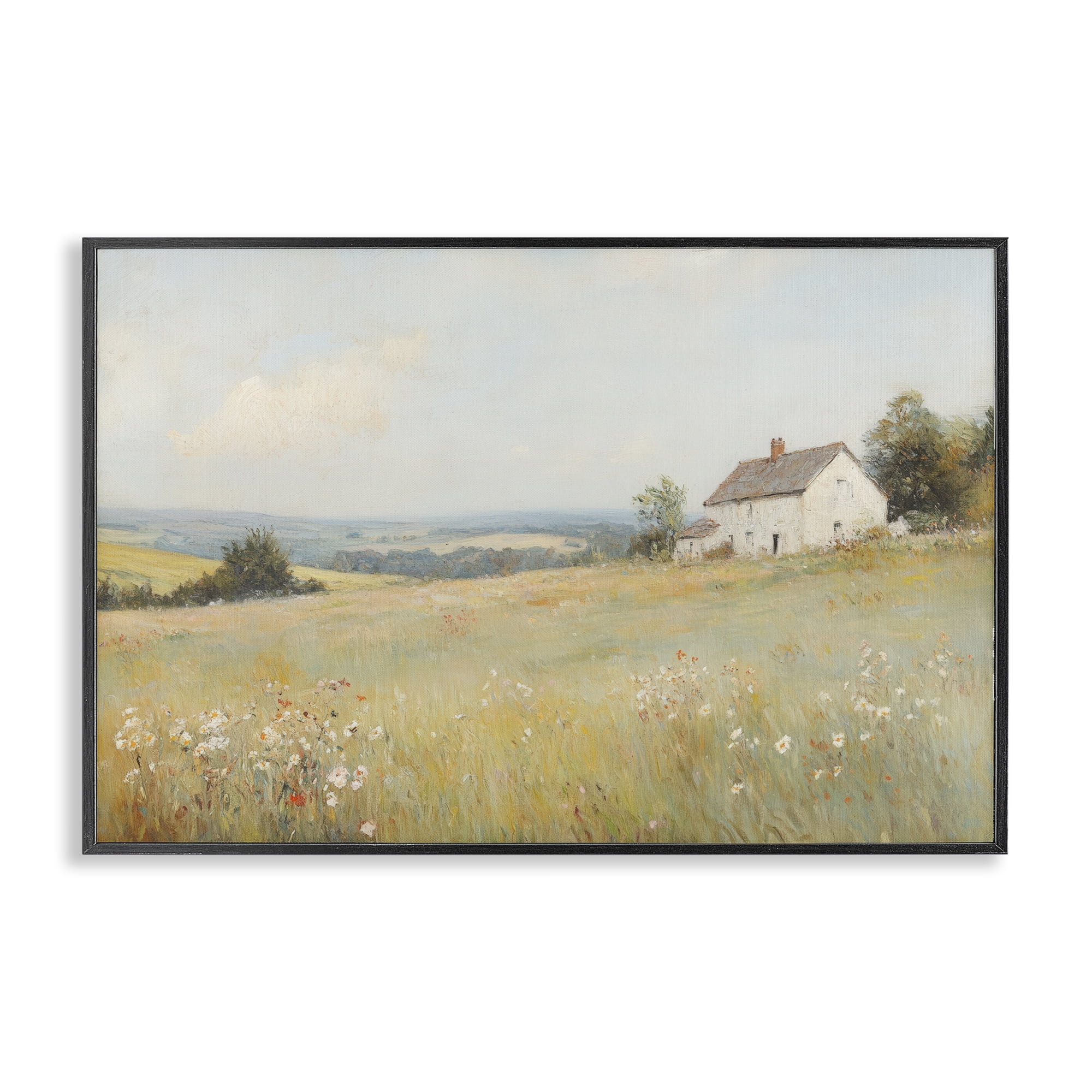 Stupell Industries Little House In The Prairie Black Framed Giclee Art, design by Petal Prints Design