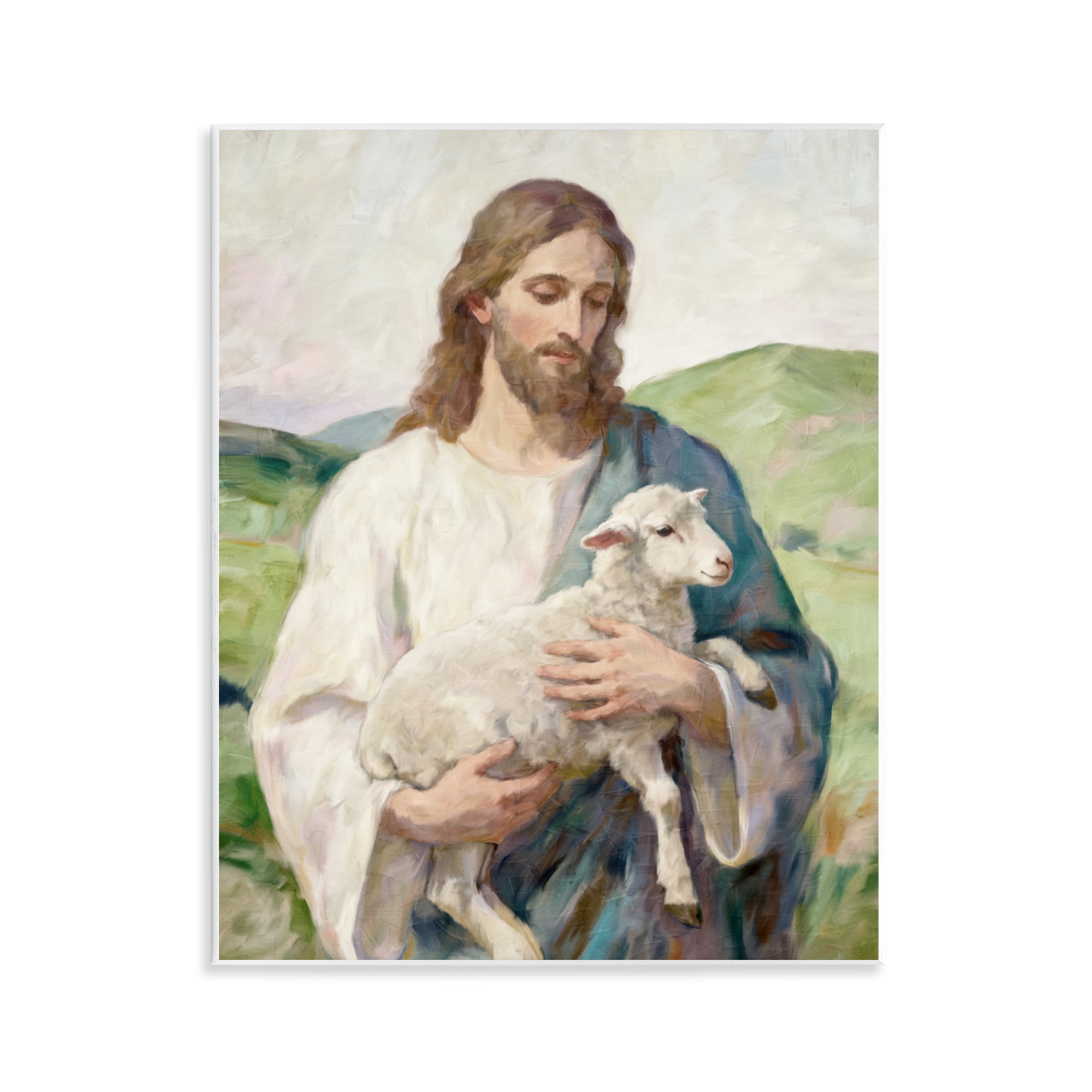 Stupell Industries Little Lamb & Spiritual Figure Wall Plaque Art, design by Kim Allen