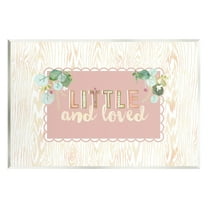Stupell Industries Little & Loved Phrase Botanical & Floral Painting Unframed Art Print Wall Art, 15 x 10