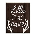 thumbnail image 1 of Stupell Industries Little Man Cave Boy's Rustic Room Sign Brown Wall Plaque Design by Daphne Polselli, 1 of 4