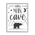 thumbnail image 1 of Stupell Industries Little Man Cave Phrase Black Bear Starry Night Animals & Insects Painting Gray Framed Art Print Wall Art, 16 x 20, 1 of 7