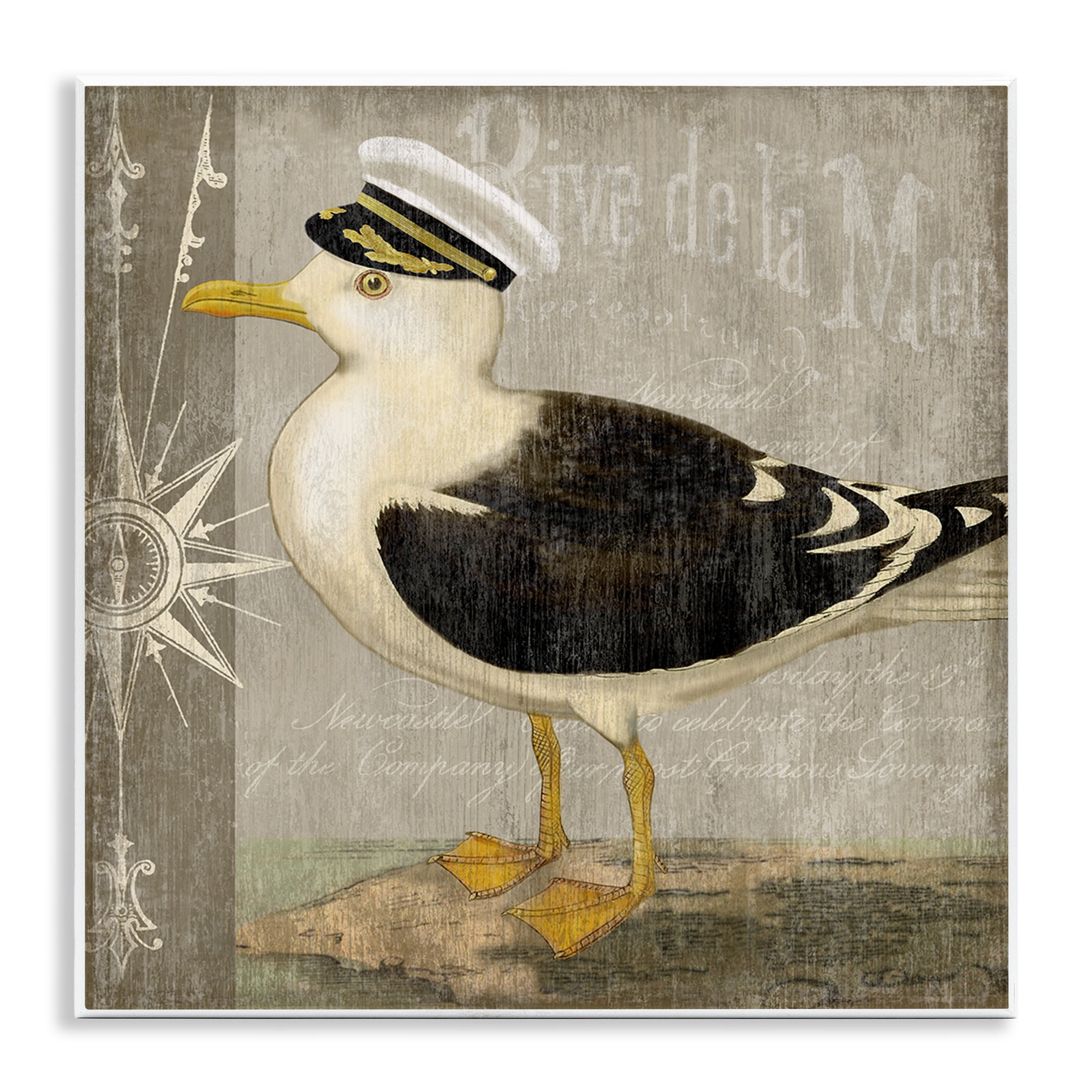 Stupell Industries Little Maritime Seagull Wall Plaque Art, design by Suzanne Nicoll