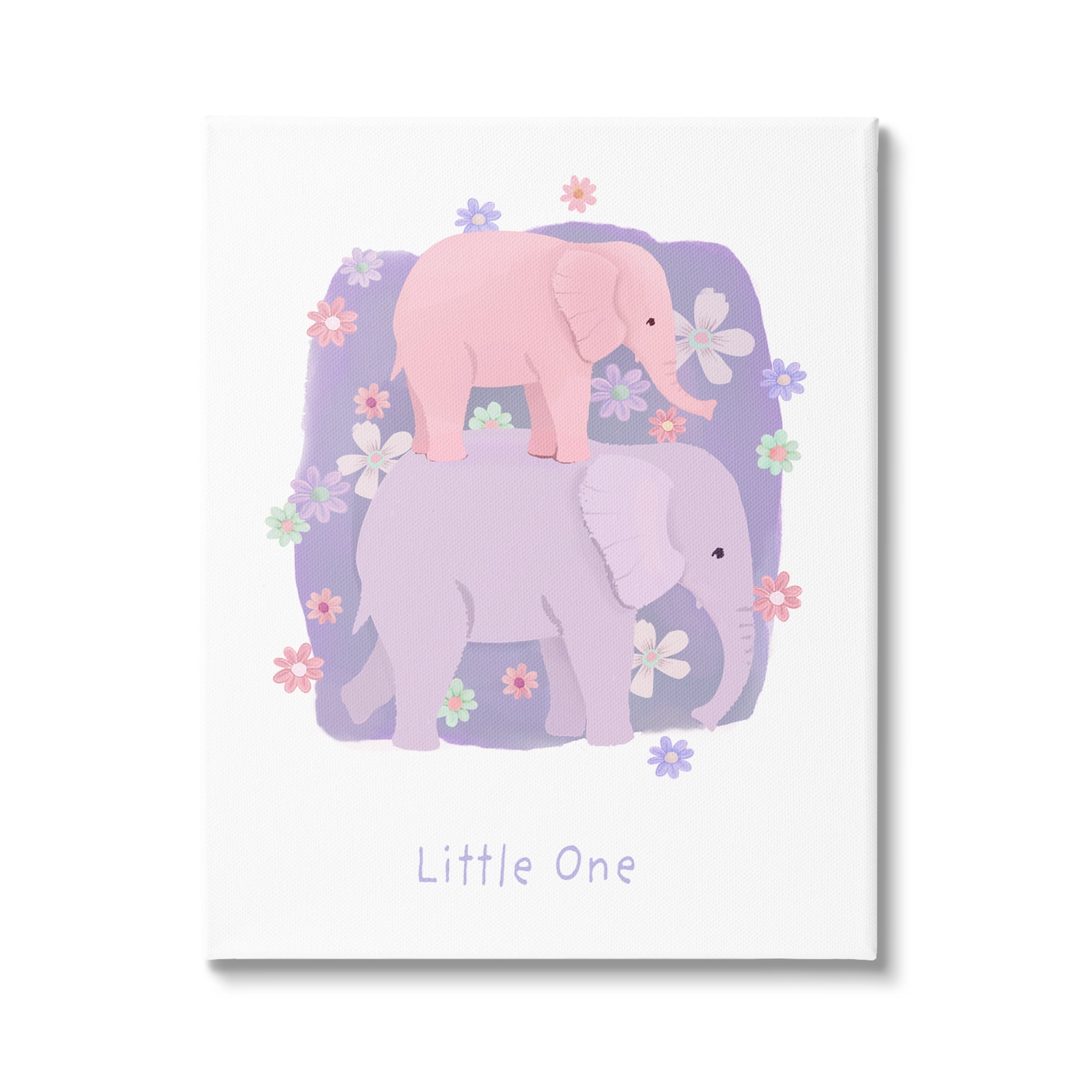 Stupell Industries Little One Baby Elephant Animals & Insects Painting Gallery Wrapped Canvas Print Wall Art, 30 x 40