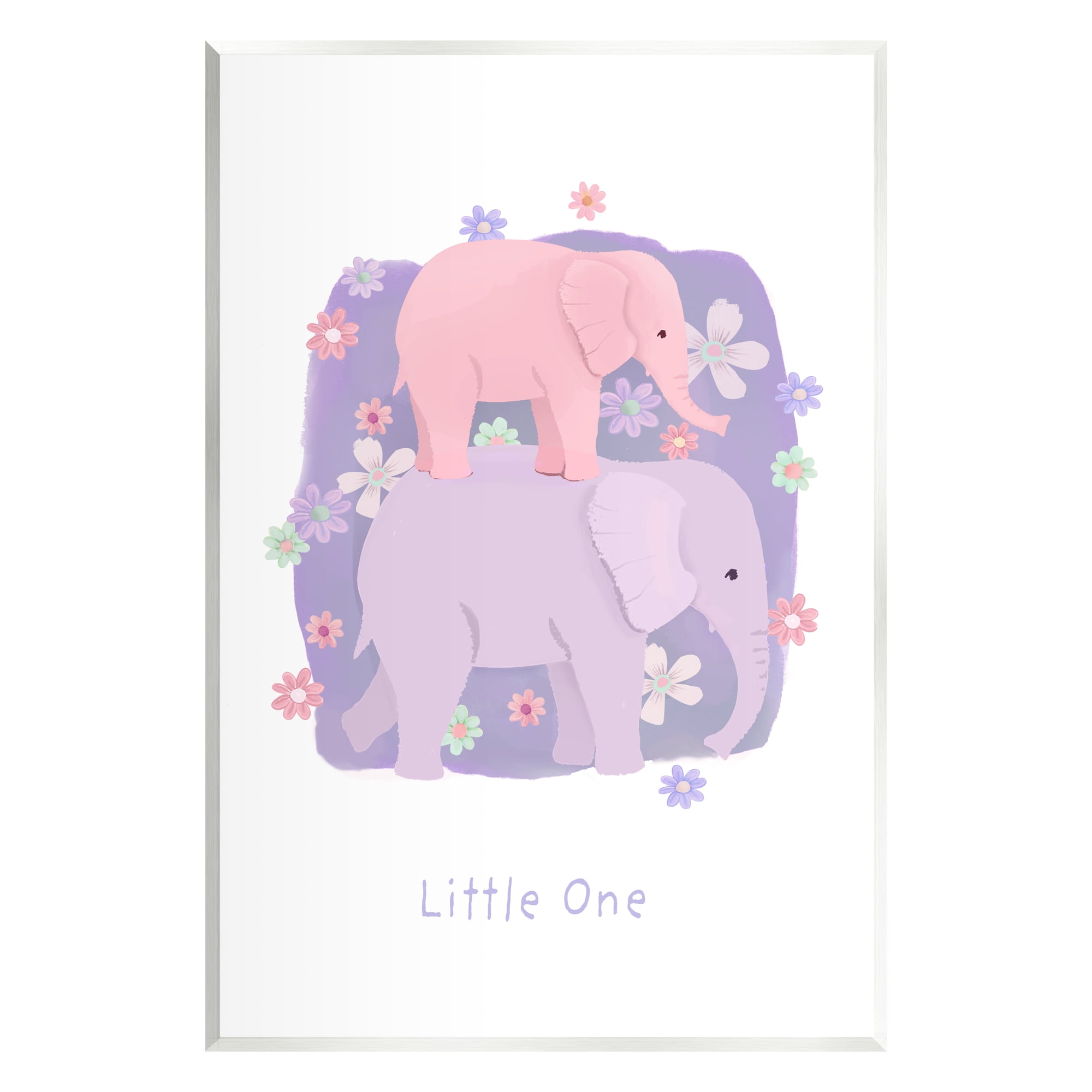 Stupell Industries Little One Baby Elephant Animals & Insects Painting Unframed Art Print Wall Art, 10 x 15