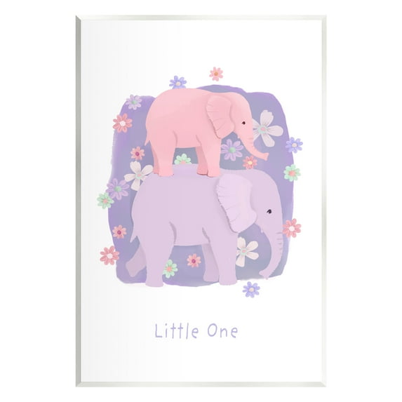 Stupell Industries Little One Baby Elephant Animals & Insects Painting Unframed Art Print Wall Art, 10 x 15
