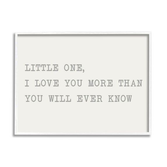 Stupell Industries Little One I Love You Phrase Family Motivational, 14 x 11, Design by Sd Graphics Studio
