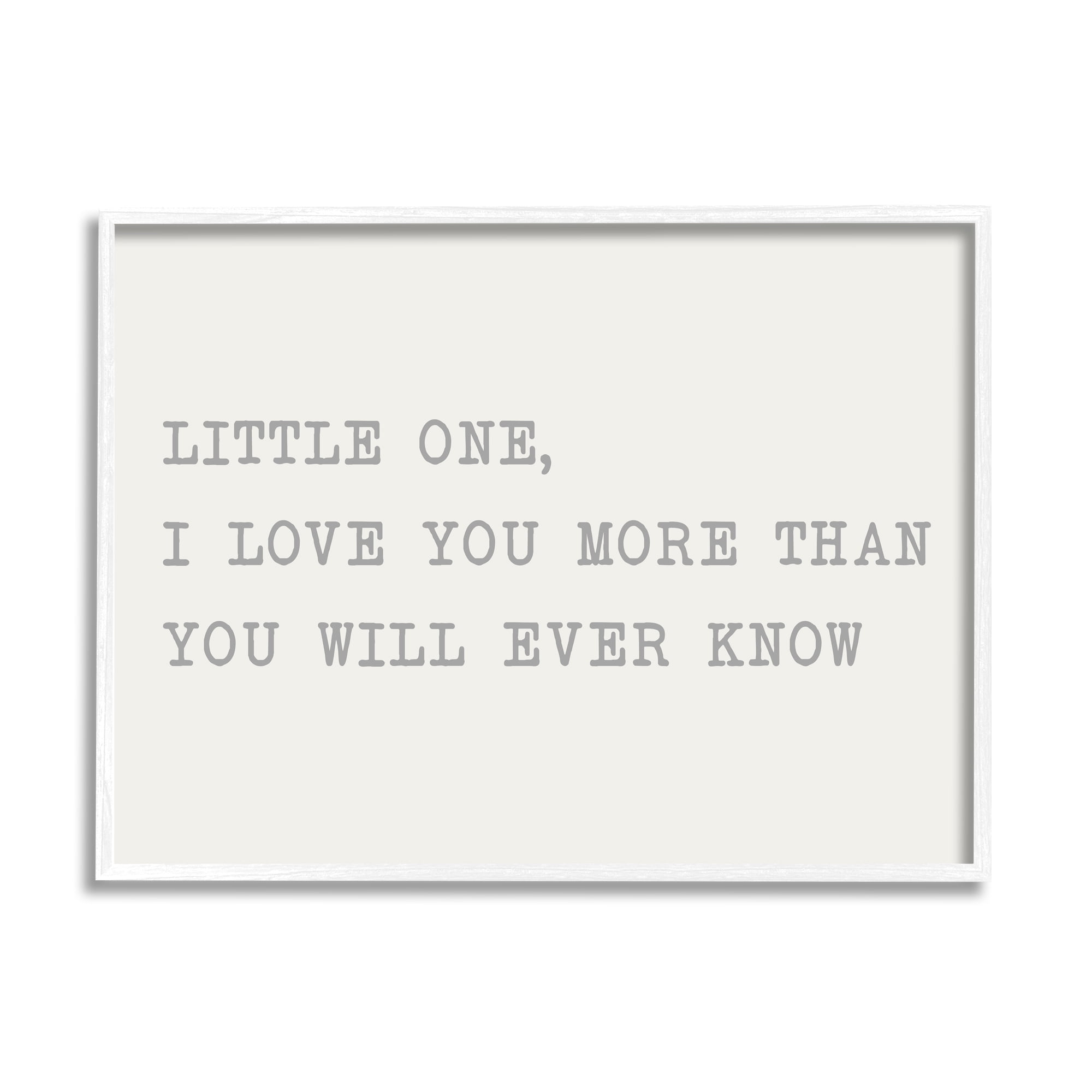 Stupell Industries Little One I Love You Phrase Family Motivational, 20 x 16, Design by Sd Graphics Studio