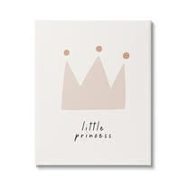 Stupell Industries Little Princess Crown Inspirational Painting Gallery Wrapped Canvas Print Wall Art, 16 x 20