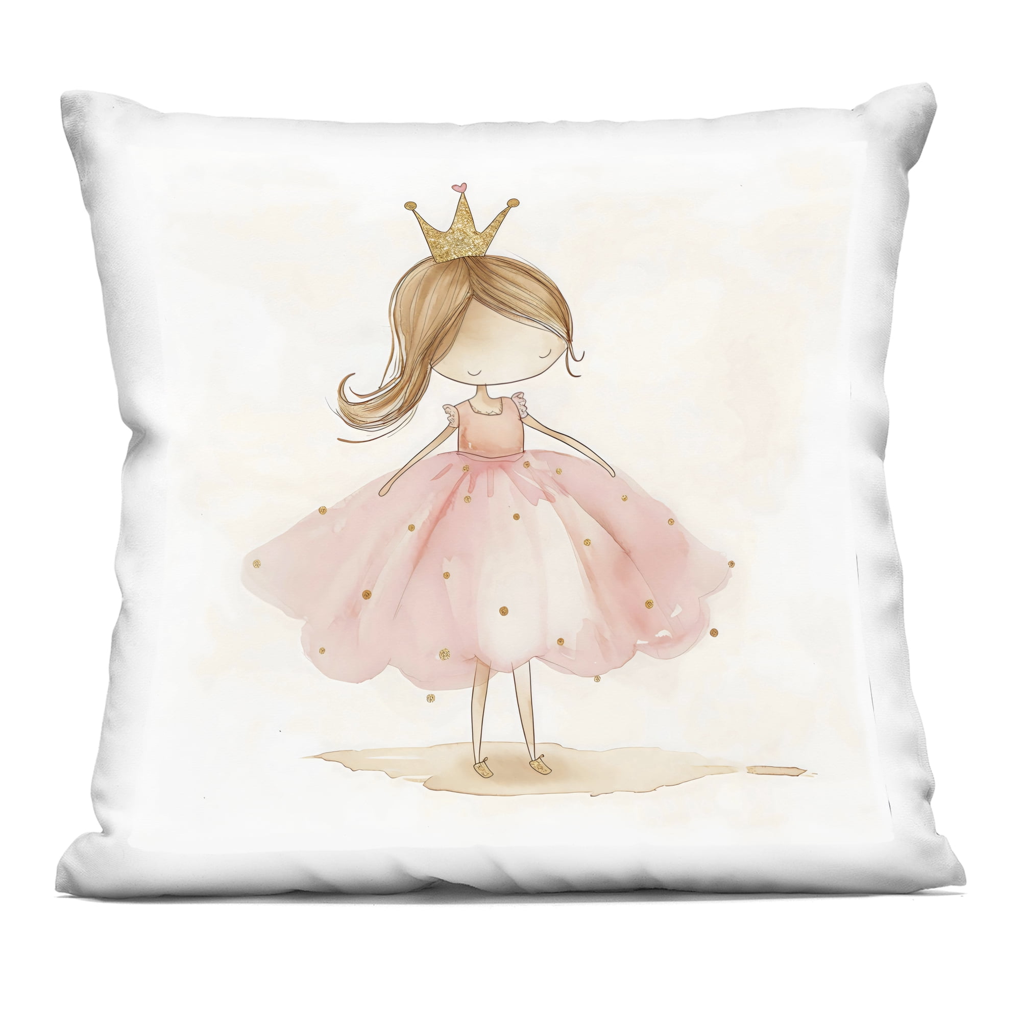 Stupell Industries Little Princess with Crown Decorative Printed Throw Pillow, design by Creative Studio, 18 x 7 x 18