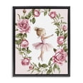 thumbnail image 1 of Stupell Industries Cottage Little Rose Dance Ballerina Black Floating Frame Canvas Art, 17 x 21, by Christine Simpson Art, 1 of 8