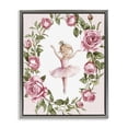 thumbnail image 1 of Stupell Industries Cottage Little Rose Dance Gray Floating Frame Canvas Art, 25 x 31, by Christine Simpson Art, 1 of 8