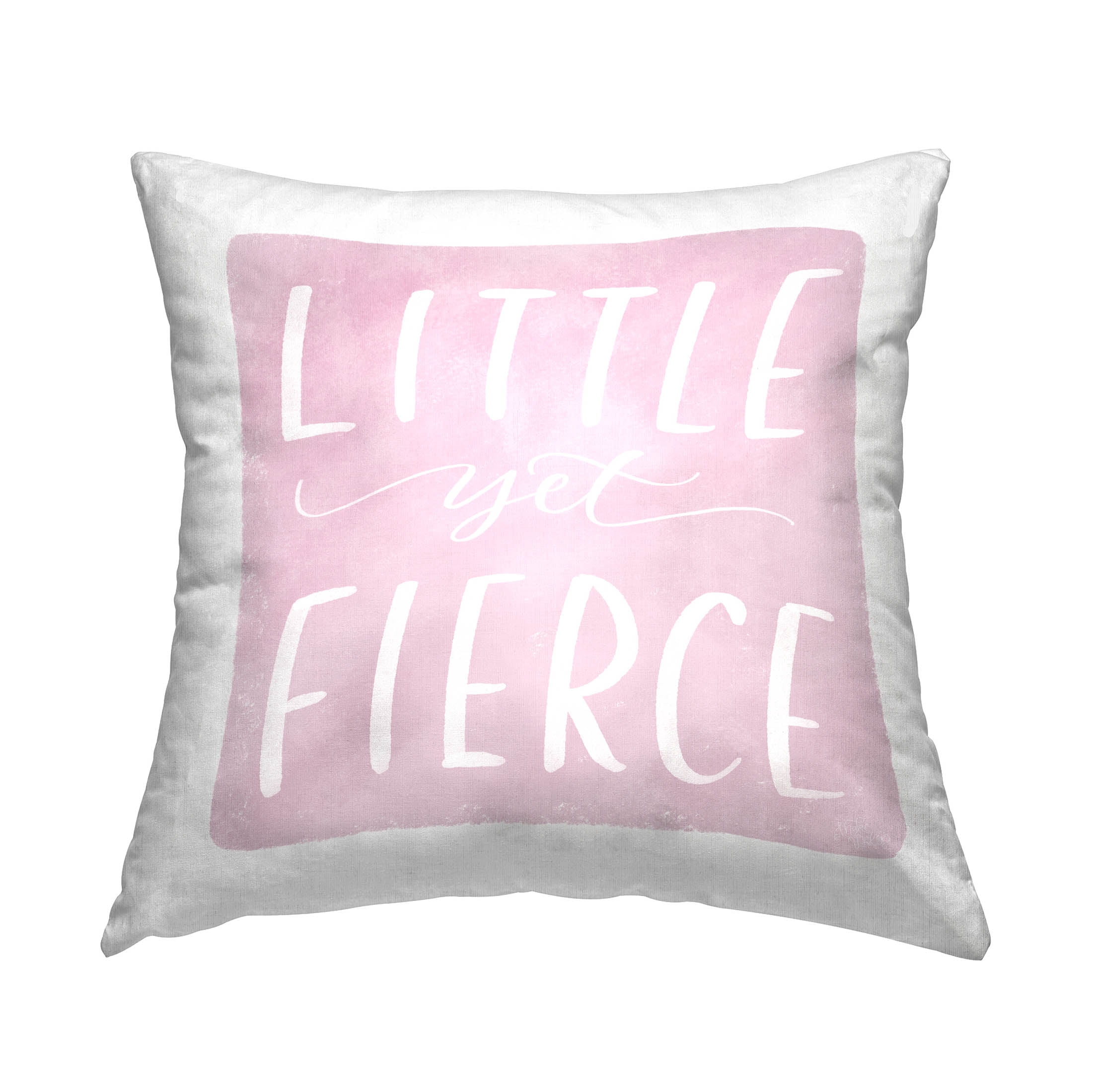 Stupell Industries Little Yet Fierce Pink Nursery Printed Throw Pillow Design by MakeWells