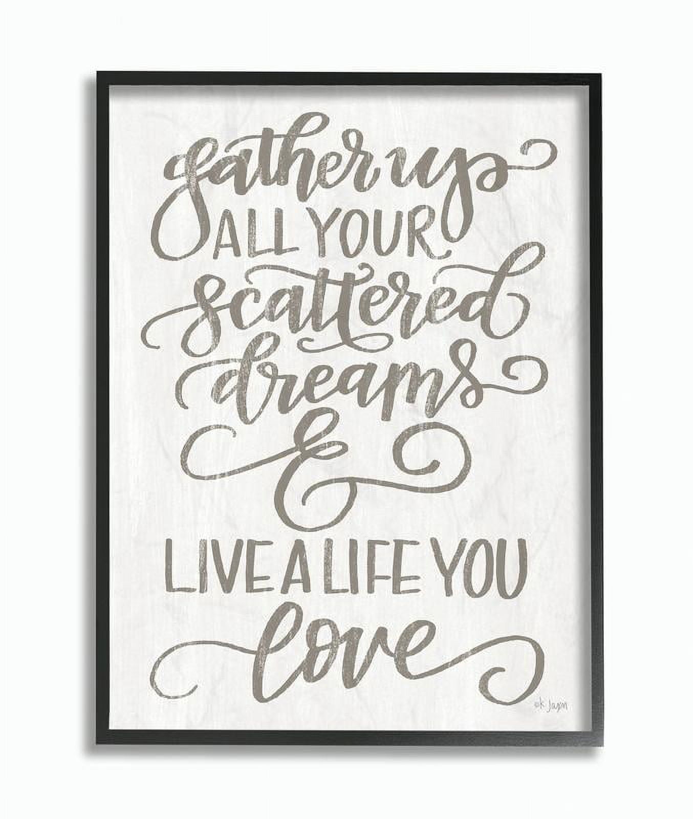 Stupell Industries Live A Live You Love Gray White Family Word Design Framed Wall Art by Jaxn Blvd.