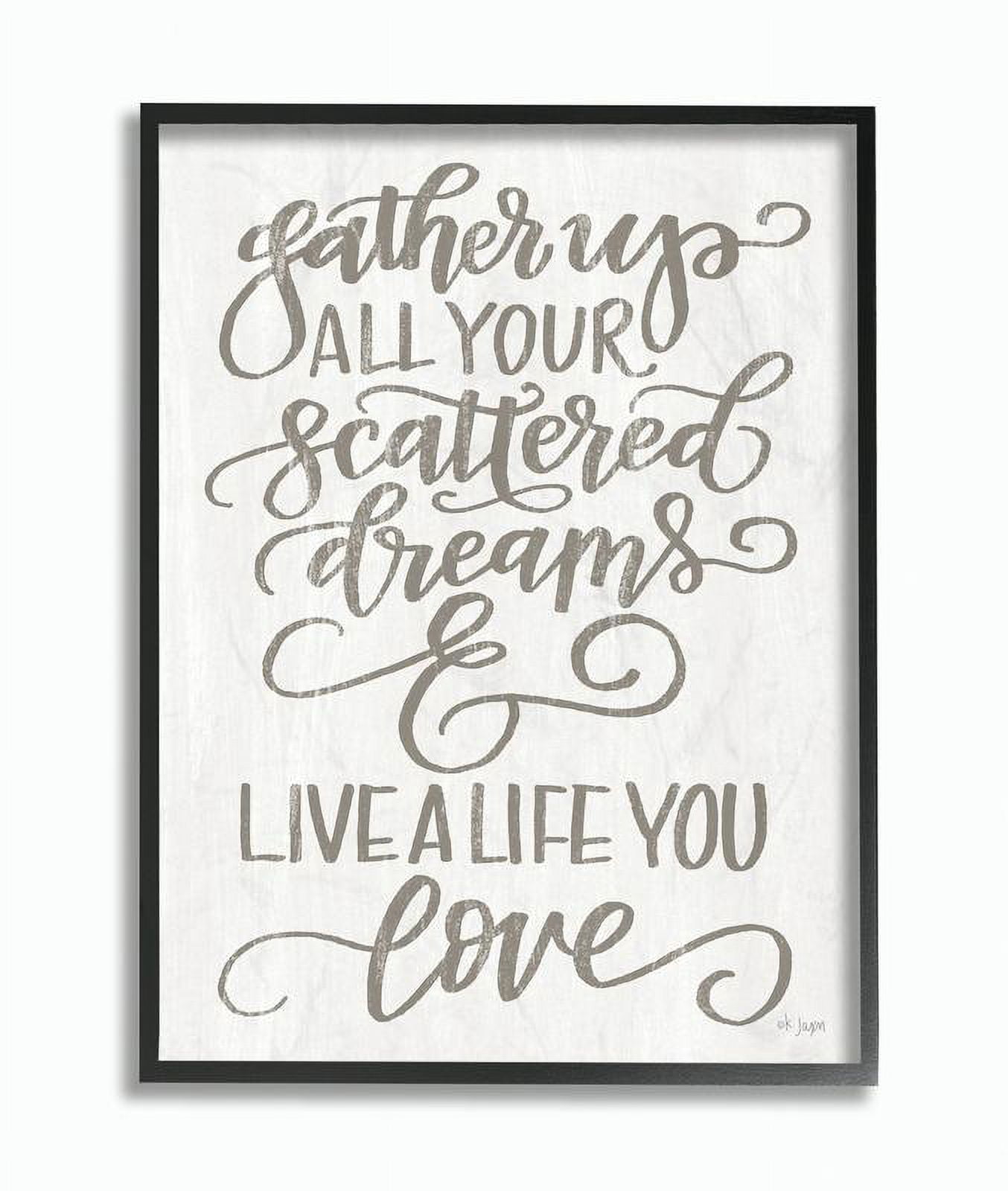 Stupell Industries Live A Live You Love Gray White Family Word Design Framed Wall Art by Jaxn Blvd.