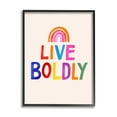 thumbnail image 1 of Stupell Industries Live Boldly Phrase Rainbow Block Letters Black Framed by Victoria Barnes, 1 of 7