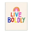 thumbnail image 1 of Stupell Industries Live Boldly Phrase Rainbow Block Letters Wall Plaque by Victoria Barnes, 1 of 6