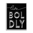 thumbnail image 1 of Stupell Industries Live Boldly Text Unique Pop Typography Black White Gray Framed by Daphne Polselli, 1 of 7