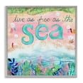 thumbnail image 1 of Stupell Industries Live Free As The Sea Gray Framed Giclee Art design by Glad You're Here Co., 24 x 24, 1 of 7