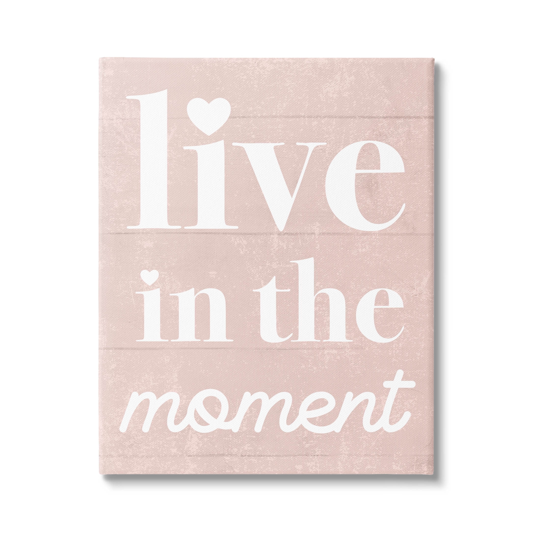 Stupell Industries Live In The Moment Phrase Graphic Art Gallery Wrapped Canvas Print Wall Art, Design by Lil' Rue