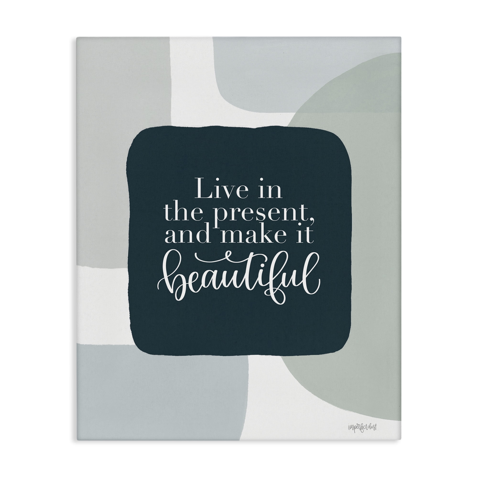 Stupell Industries Live In The Present Typography Painting Gallery Wrapped Canvas Art Print Wall Art, 36 x 48