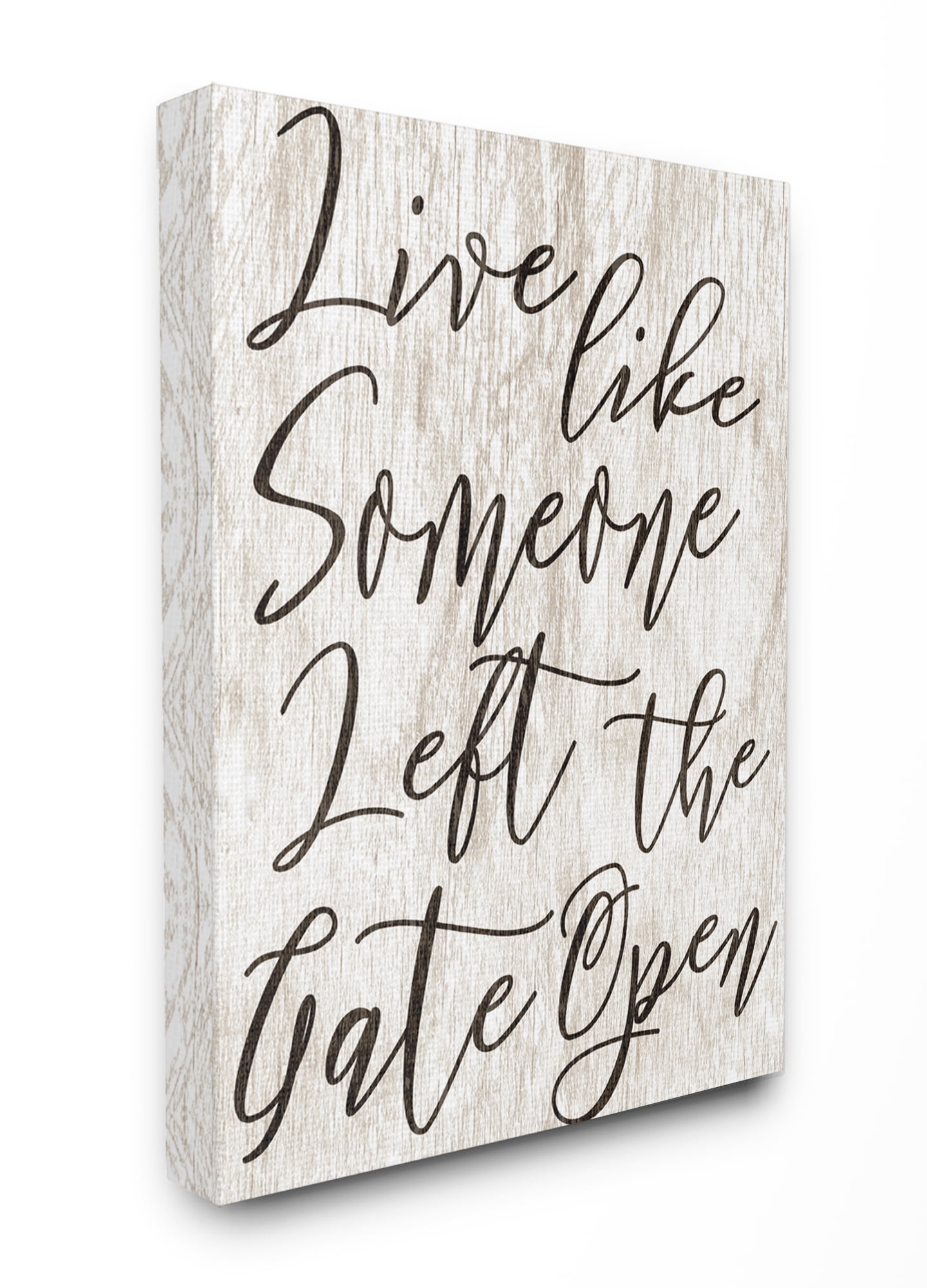 Stupell Industries Live Like Gate Open Typography Painting Gallery Wrapped Canvas Art Print Wall Art, 16 x 20