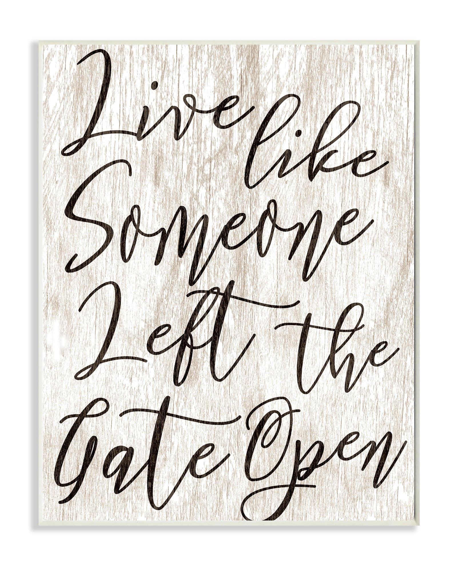 Stupell Industries Live Like Gate Open Typography Painting Unframed Art Print Wall Art, 10 x 15