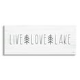 thumbnail image 1 of Stupell Industries Live Love Lake Phrase Nature Painting Gallery Wrapped Canvas Print Wall Art, 30 x 13, 1 of 7