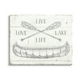 thumbnail image 1 of Stupell Industries Live Love Lake Rustic Canoe Oars Graphic Art Gallery Wrapped Canvas Print Wall Art, Design by Daphne Brissonnet, 1 of 7