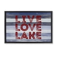 thumbnail image 1 of Stupell Industries Rustic Lodge Live Love Lake Striped Black Floating Frame Canvas Art, 25 x 17, by SD Graphics Studio, 1 of 8