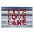 thumbnail image 1 of Stupell Industries Live Love Lake Striped Nautical & Beach Painting Unframed Art Print Wall Art, 15 x 10, 1 of 8